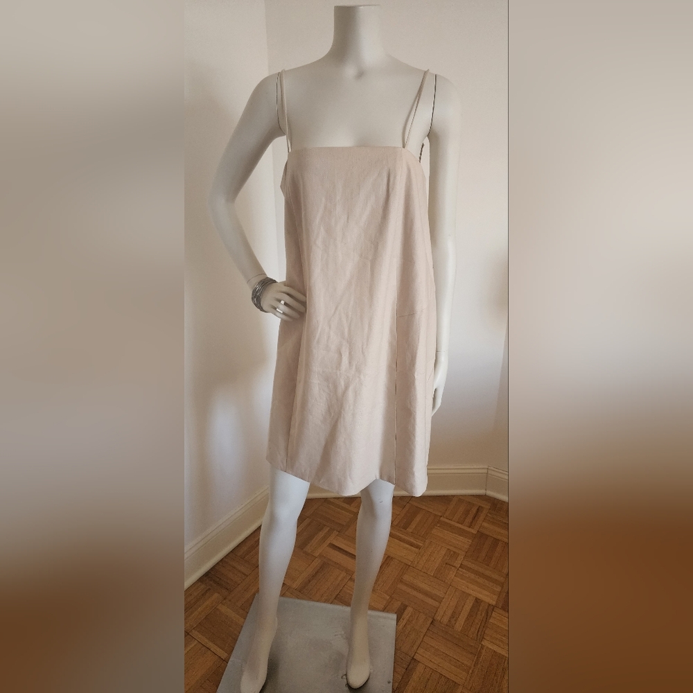 Brand New With Tags Anthropologur  Cream Spaghetti Strap Dress